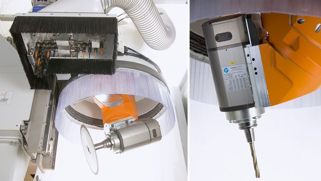 Powerful 5-axis cutter unit optional 17 kW spindle Powerful 5-axis cutter unit with up to 17 kW