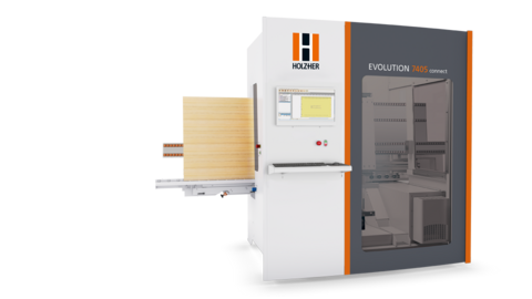 CNC Machine for complete machining - The HOLZHER EVOLUTION 7405 Connect Complete CNC machining in compact format and Lamello P system capability with Evolution 7405 Connect