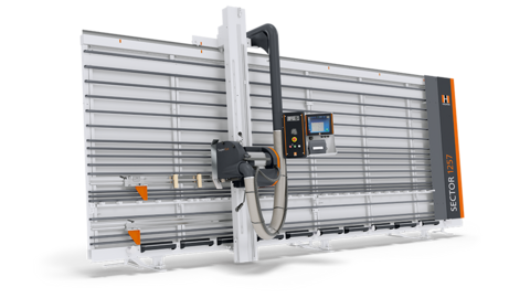 vertical sawing from the manufacturer Holzher SECTOR 1257: vertical panel saw upright from Holzher - easy panel splitting