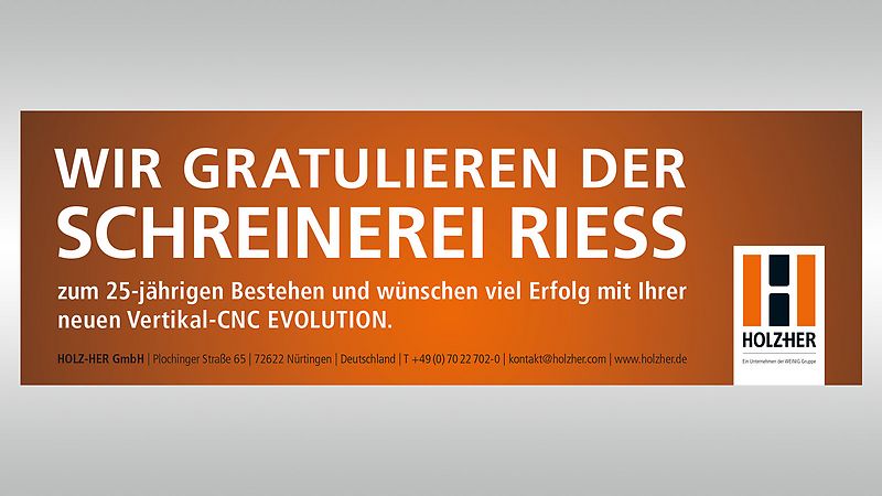 25 years of innovative woodworking in Tuttlingen, Germany