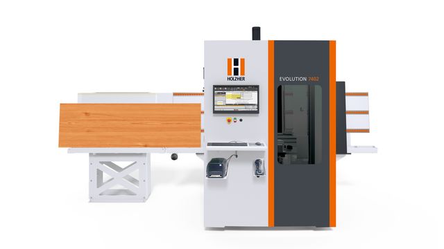 With the xcut package the EVOLUTION automatically produces the required workpieces from panel strips previously cut in the longitudinal direction. xcut package for optimum strip processing on HOLZ-HER’s Evolution CNC