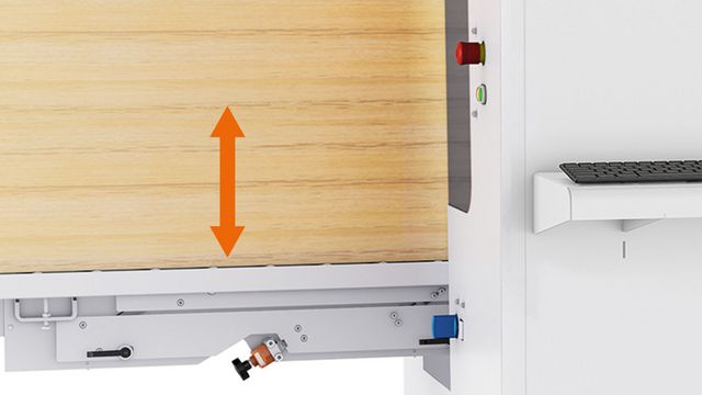Complete processing on all 4 sides with lengths up to 1,500 mm Complete processing on all 4 sides with lengths up to 1,500 mm