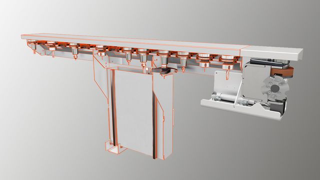 With 14 tool positions the standard linear tool changer is well equipped. With 14 tool positions the standard linear tool changer is well equipped.