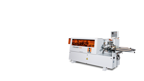 The STREAMER 1054 The edgebander STREAMER 1054 offers a new feature: Jointing cutting in the compact class